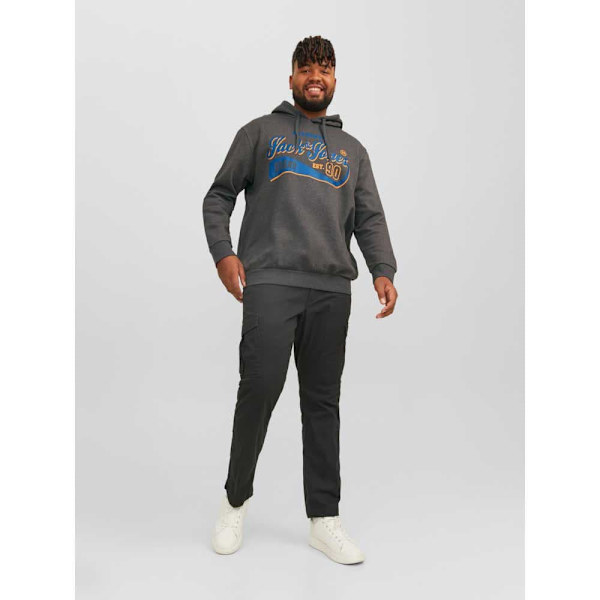 Jack & Jones Hættetrøje Logo 2 Col Plus Grå 6XL Mand