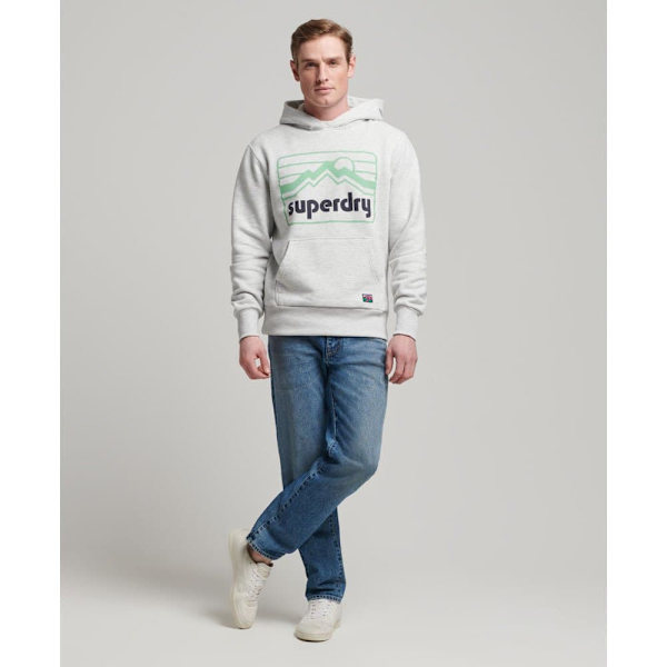 Superdry Hættetrøje Vintage 90s Terrain Hvid XL Mand