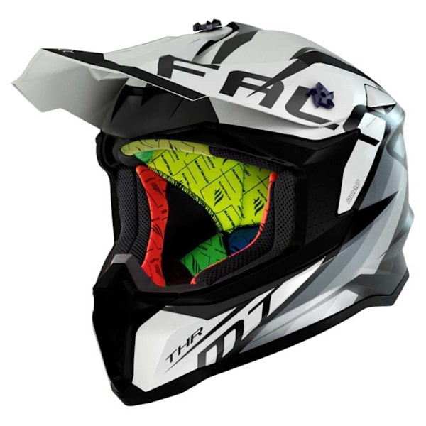Mt Helmets Motocross Hjelm Falcon Thr Hvid,Sort XL