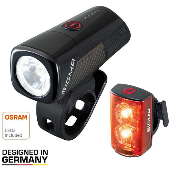 Sigma Fram-och Bakljussats 400fl & Rl 80 Svart 400 Lumens