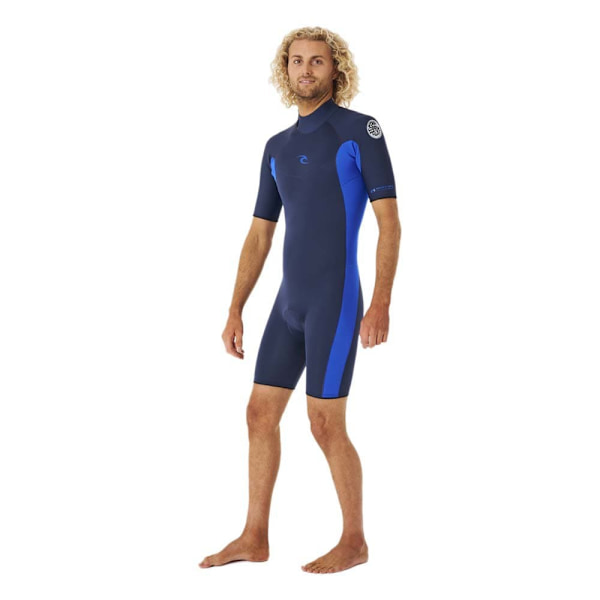 Rip Curl Kortærmet Neoprendragt Med Lynlås Bagpå D Patrol 2mm Spring Blå S
