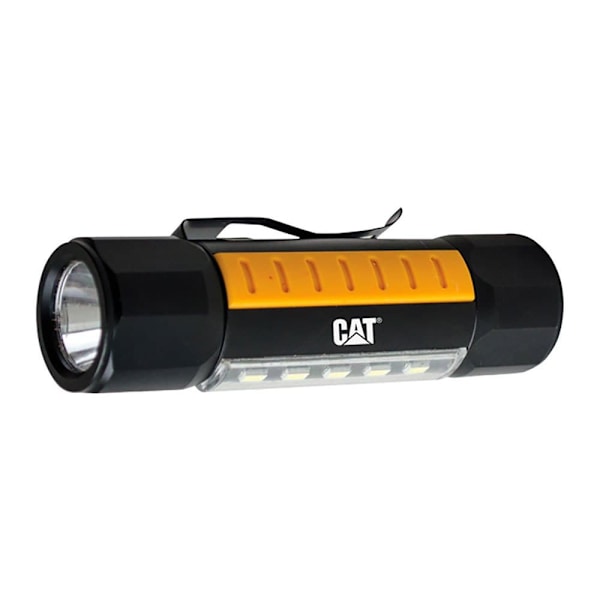 Caterpillar Beam Lommelygte Dual Sort, Gul