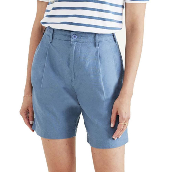 Dockers Shorts Pleated Original Blå 29 Kvinna