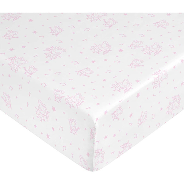 Play Fabrics Peppa Pig Lakan 100% Bomull Till 105x Säng 200 Cm