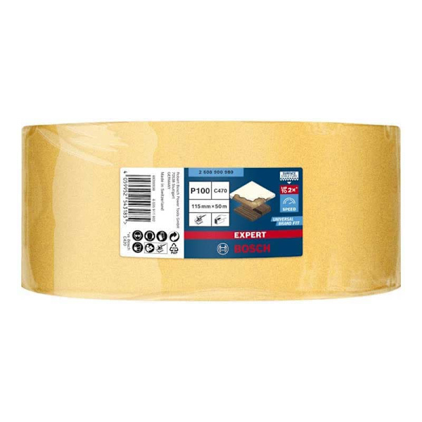 Bosch Professional Sandpapirrulle Expert C470 115 Mmx50 M G100 Gylden