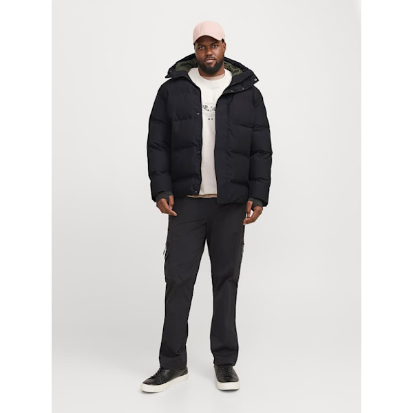 Jack & Jones Alpha Puffer Plus Size Jakke Sort 2XL Mand