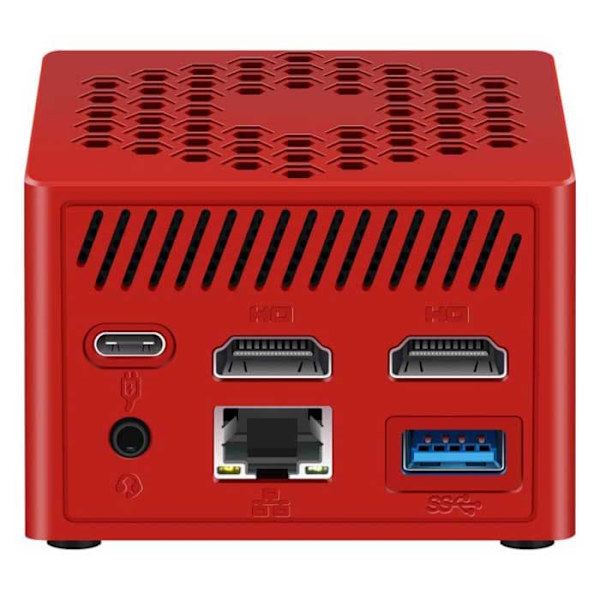 Leotec Desktop Pc Lempc06r N100/8gb/128gb Ssd Rød