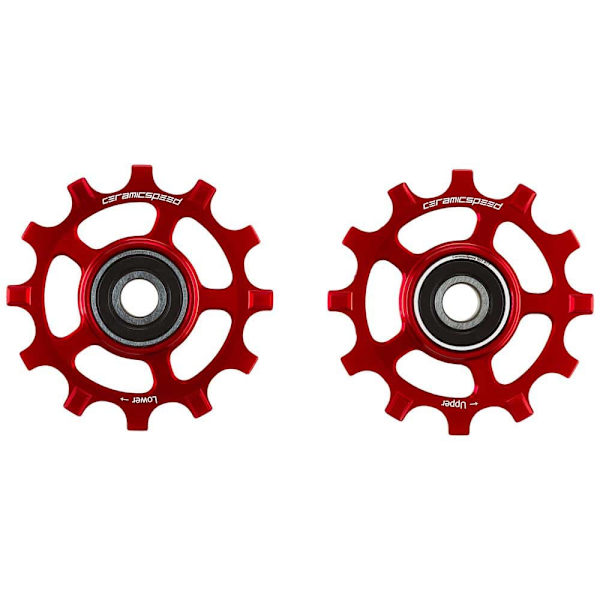 Ceramicspeed Jockey Pyörä Sram Red/force Axs Alternative Coated Pulleys 12s Punainen 12t