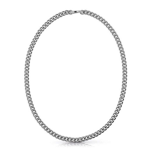 Guess Halsband 23 8 Mm Curb Round As Silver  Man