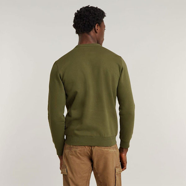 G-star Stacked Old Skool Logo Sweatshirt Grøn M Mand