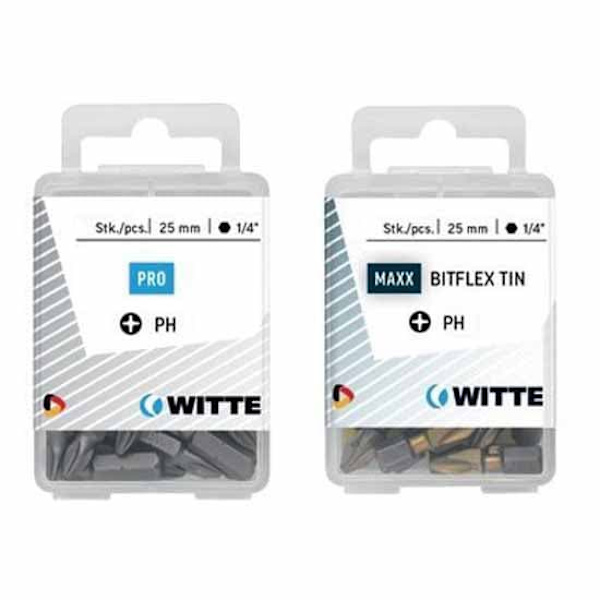 Witte Phillips Tips Ph 1 Bitflex Tin 25 Mm 15 Enheder Søvfarvet