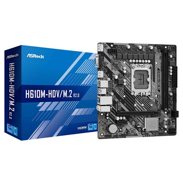 Asrock Bundkort H610m-hdv Sort