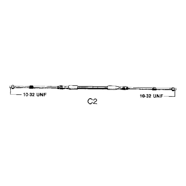 Ultraflex Styrekabel C2 Søvfarvet 5´