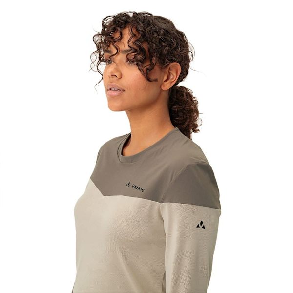 Vaude Moab Long Sleeve Pro T-shirt Med Lång ärm Beige 38 Kvinna