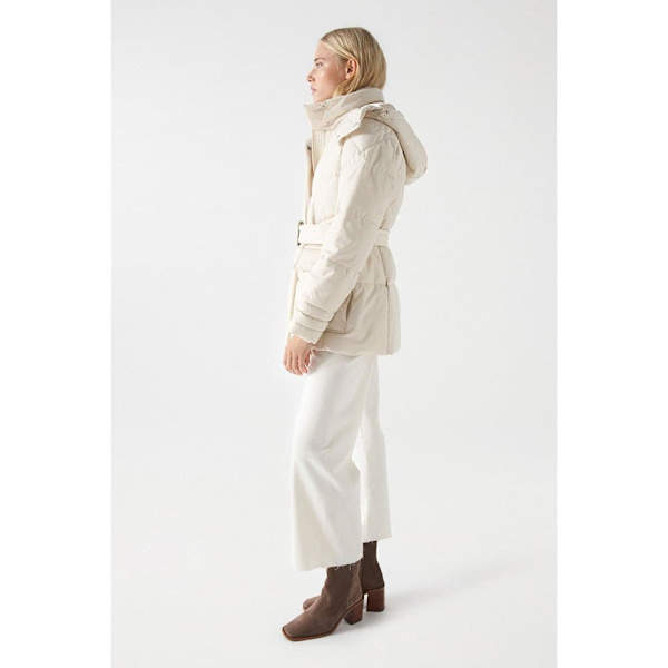 Salsa Jeans Vadderad Jacka 21006873 Beige L Kvinna
