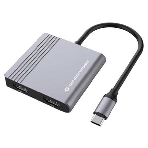 Conceptronic Hub Usb-c Donn13g 2x Hdmi/usb/usb C Søvfarvet