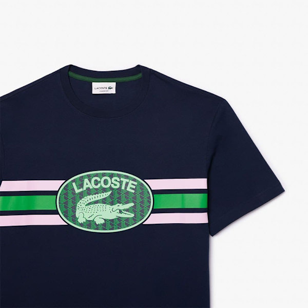 Lacoste Th1415 Lyhythihainen T-paita Sininen 3 Mies
