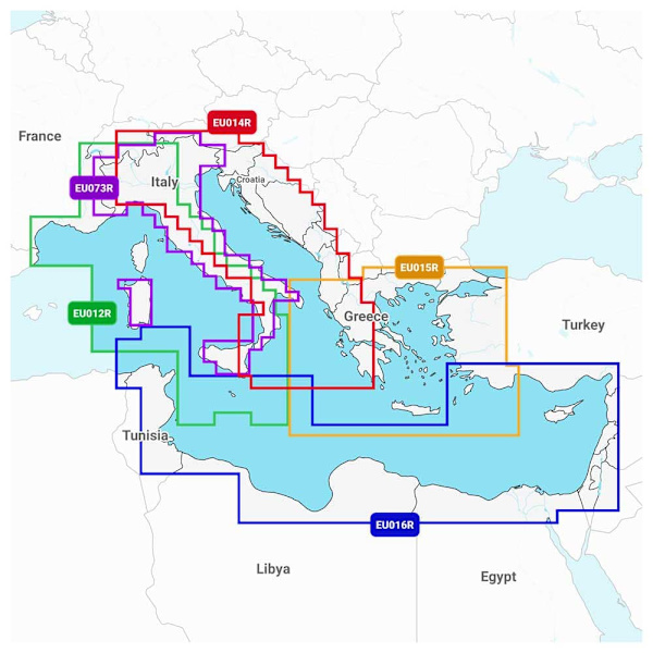 Garmin Italian/adrianmeren Navionics®+ Microsd™/sd™-korttien Merikartat Naeu014r Kirkas