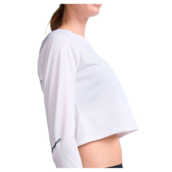 2xu Långärmad T-shirt Light Speed Tech Crop Vit XL Kvinna