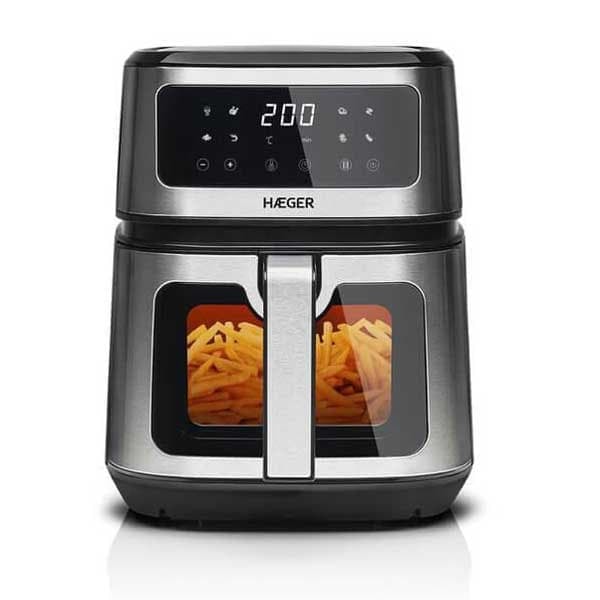 Haeger Air Fryer Af-d50.004a Cook Mate 5l Brun 5 Liters / EU Plug Sort, Rustfrit stål