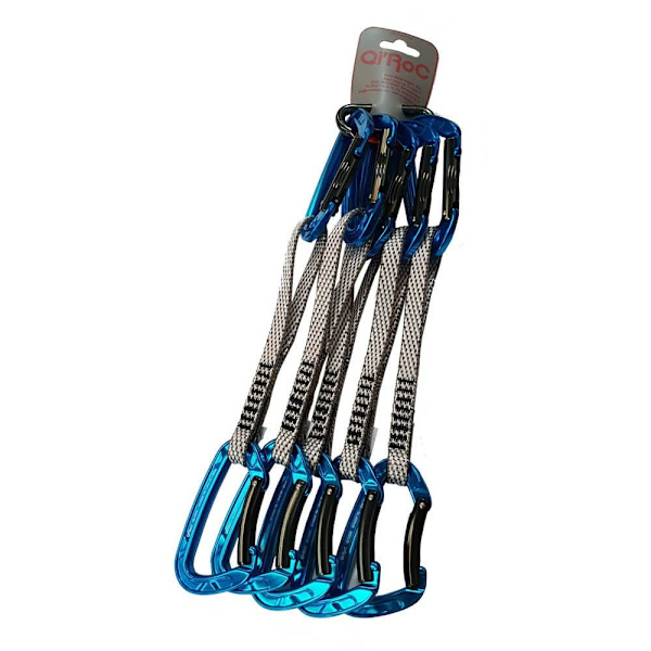 Qi´roc Elektra Straight/curve+express Dyneema 12x170 Mm+mini Karabinkrok 5 Enheter Blå