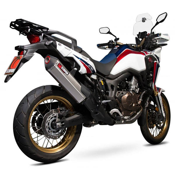Scorpion Exhausts Lyddæmper Serket Parallel Slip On Titanium Crf1000l Africa Twin 15-19 Søvfarvet