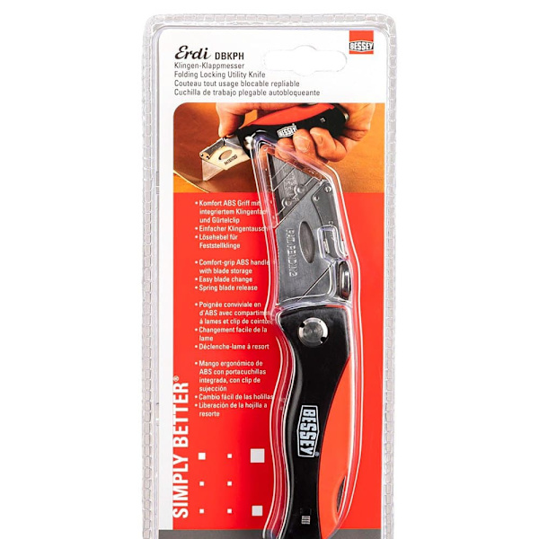 Bessey Sammenfoldelig Utility Knive Abs-håndtag Dbkph-eu Sort