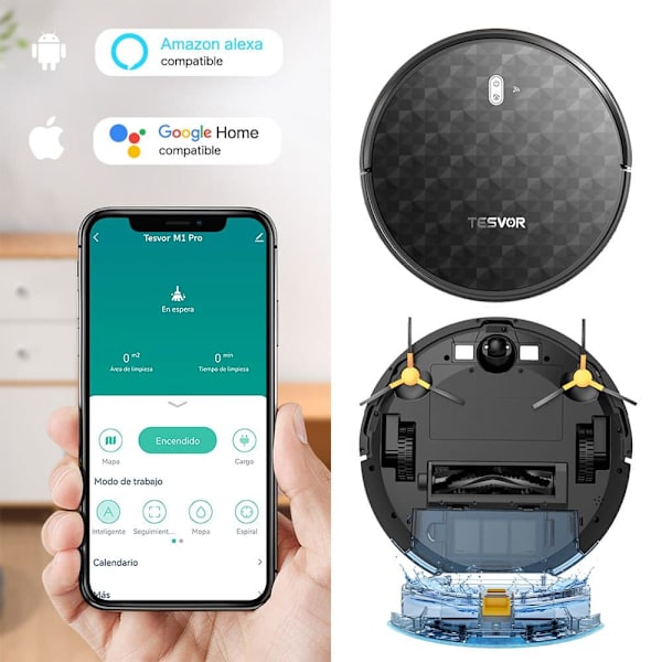 Tesvor Støvsuger Robot M1 Pro Søvfarvet One Size / EU Plug