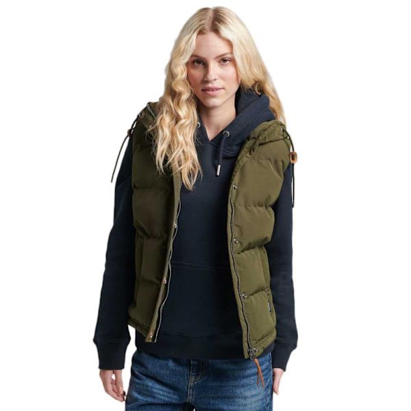 Superdry Väst Everest Grönt M Kvinna