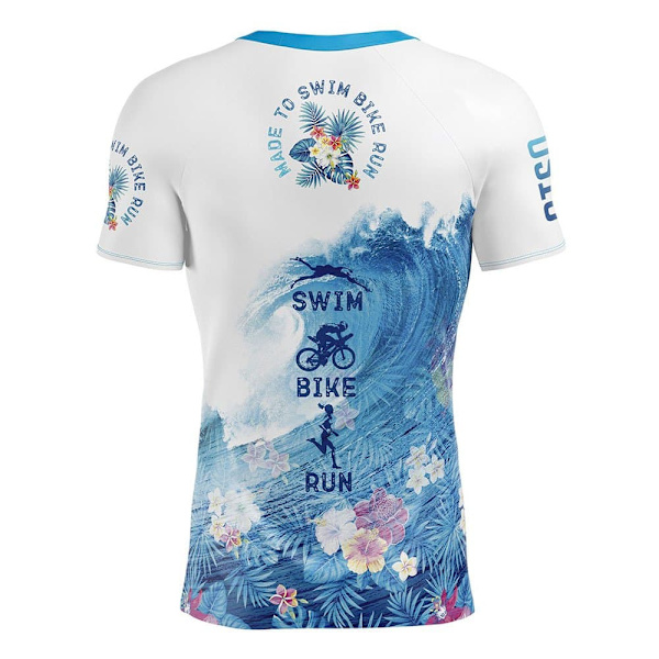 Otso Lyhythihainen T-paita Swim Bike Run Wave Monivärinen XL Mies