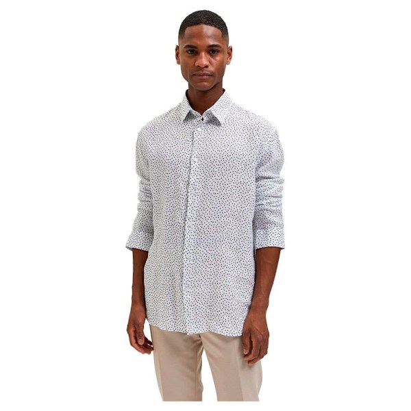 Selected Lang ærmet Skjorte Regular Kylian Linen Hvid L Mand