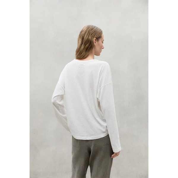 Ecoalf Ronne Långärmad T-shirt Med V-ringning Vit XS Kvinna