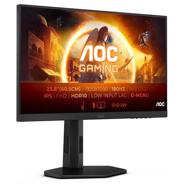 Aoc 24g4xe 24´´ Full Hd Ips Led 180hz Gaming-skærm Sort, Grå