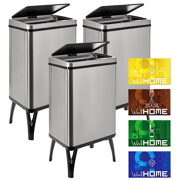 Wellhome Smarta Soptunnor 40l 3 Enheter