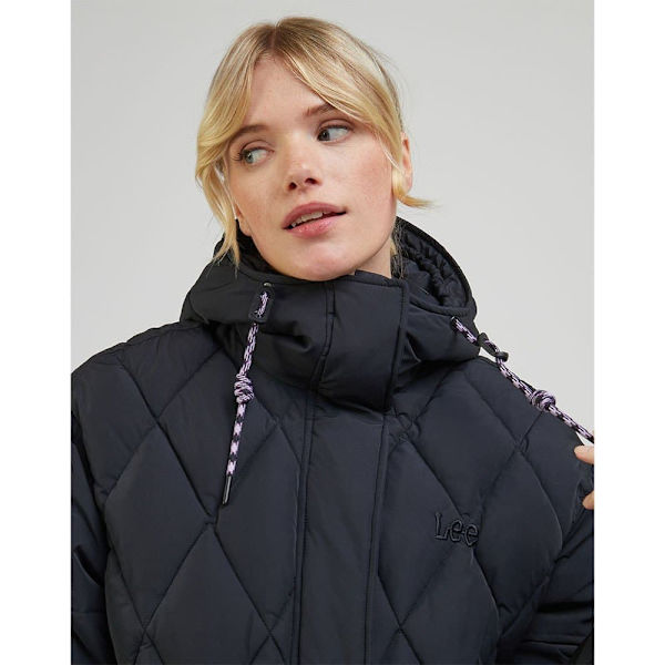 Lee Pufferjacka Short Puffer Grå XS Kvinna