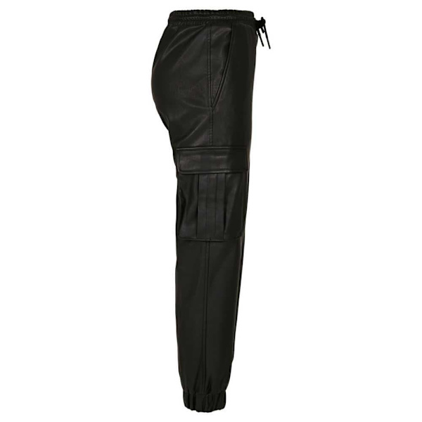 Urban Classics Faux Leather Cargobukser Sort 4XL Kvinde
