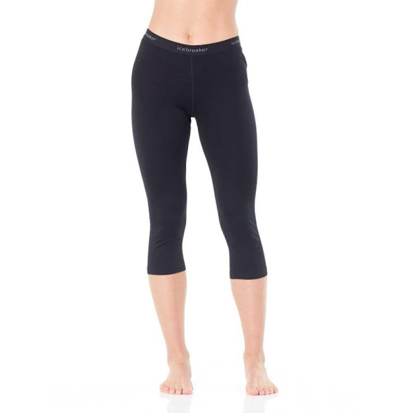 Icebreaker 200 Oasis Legless Merino 3/4 Leggings Sort S Kvinde