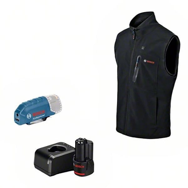 Bosch Professional Opvarmet Vest Ghh 12 + 18v Xa + Gaa 12v-21 + Gba 12v 2.0 Blå 3XL