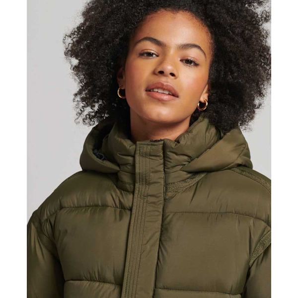 Superdry Jacka Code Xpd Cocoon Padded Grönt L Kvinna