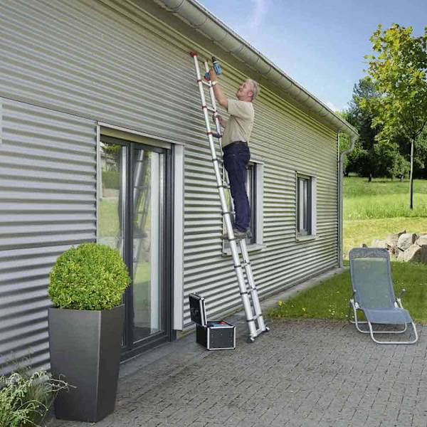 Hailo Steg Utdragbar Aluminiumstege Flexiline 380 13 Silver