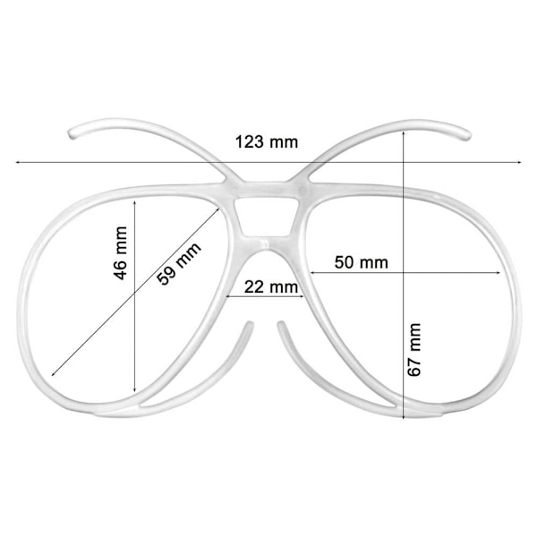 Salice Goggle Optic Clip Silver L