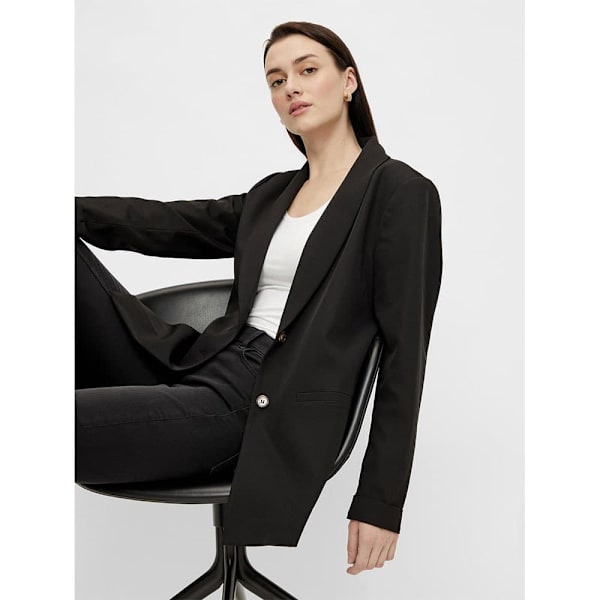 Pieces Blazer Size Loose Sort XS Kvinde