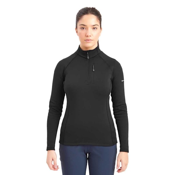 Montane Fury Fleecejakke Med Halv Lynlås Sort S Kvinde