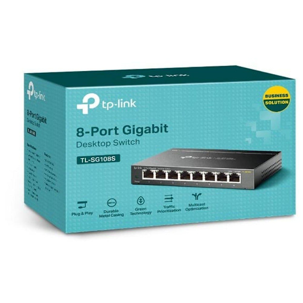 Tp-link Kontakt Tl-sg108s 8 Havne Sort