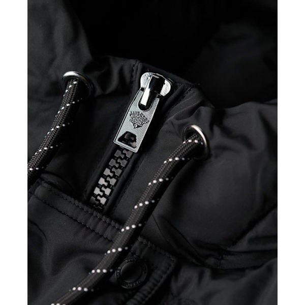 Superdry Everest Mid Length Puffjacka Svart L Kvinna