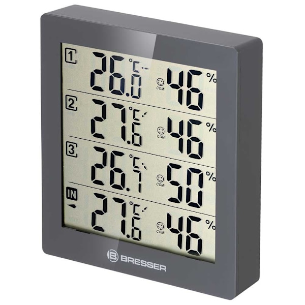 Bresser Väderstation Temeo Higro Quadro 4 3 Enheter Grå
