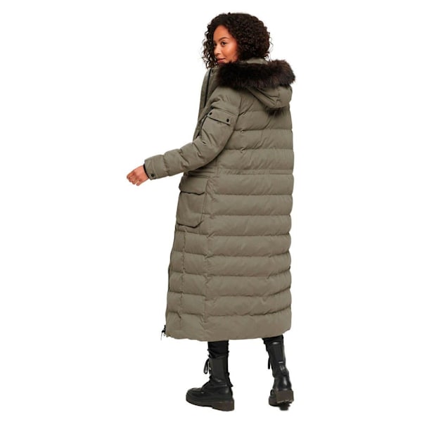 Superdry Mf Faux Fur Hooded Jakke Grøn XS Kvinde