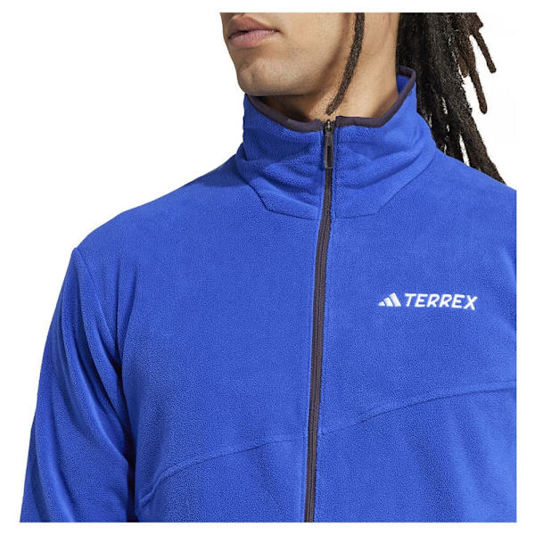 Adidas Terrex Multi Fleecejakke Med Fuld Lynlås Blå L Mand