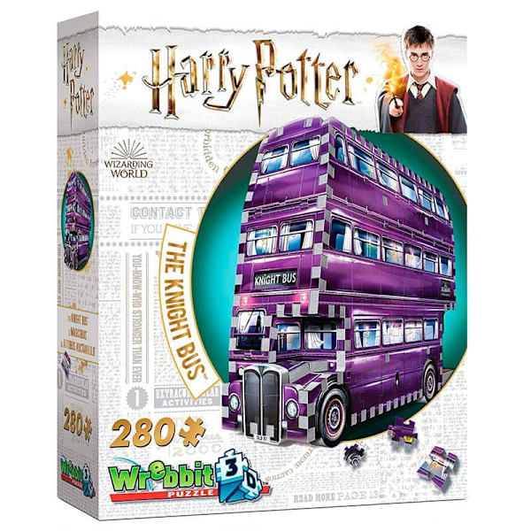 Wrebbit Ridder Bus Harry Potter 3d Gåde Flerfarvet