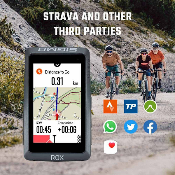 Sigma Cykelcomputer Sensorsæt Rox 12.1 Evo Søvfarvet